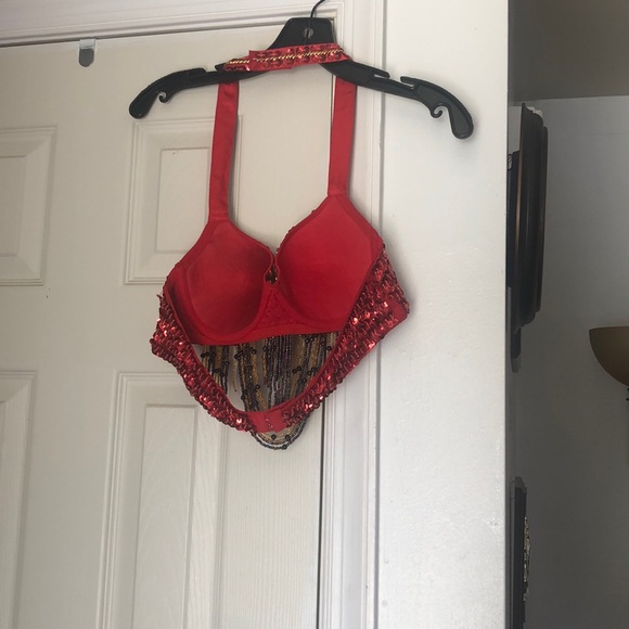 Gently worn custom made showgirl/carnival costume - Picture 3 of 14